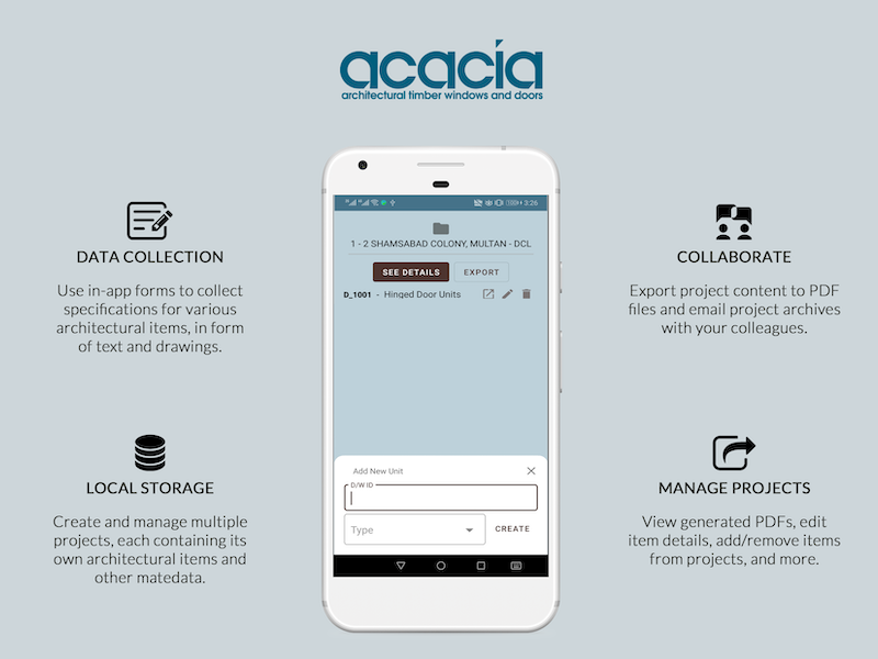 Acacia Joinery Mobile App